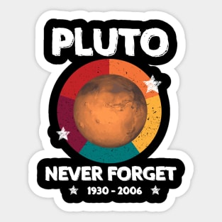 Never Forget Pluto Sticker